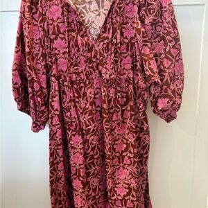 Universal Thread Pink and Brown Floral Dress